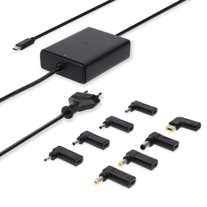 Nedis Notebook Adapter | GaN | 100 W | 5 / 9 / 12 / 15 / 20 V DC | 3.0 / 5.0 A | Brukes til: Notisbok / Smarttelefon / Tablett | Euro / Type-C (CEE 7/16) i gruppen Datautstyr / Bærbare datamaskiner og tilbehør / Lader / Vegglader / Universal hos TP E-commerce Nordic AB (C57895)