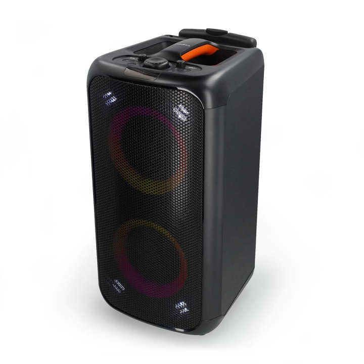 Nedis Bluetooth® Party Speaker | Maksimal batteritid: 5 timer | 240 W | Bære håndtak | Party lys | Equalizer | Oransje / Sort i gruppen Elektronikk / Lyd & Bilde / Høyttalere & tilbehør / Bluetooth-høyttalere / Bærbare høyttalere hos TP E-commerce Nordic AB (C57896)