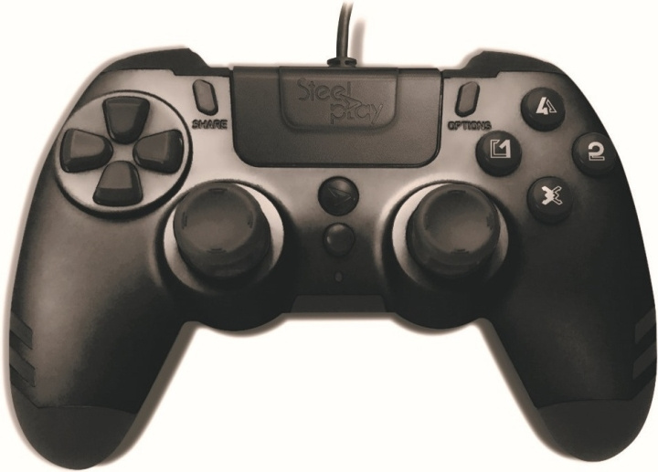 Steelplay MetalTech kablet spillkontroller, svart, PS4 / PS3 / PC i gruppen Elektronikk / TV-spill & tilbehør / Sony PlayStation 4 / Tilbehør hos TP E-commerce Nordic AB (C57961)