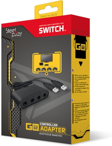 Steelplay GameCube Controller Adapter - adapter med fire porter, Switch i gruppen Elektronikk / TV-spill & tilbehør / Nintendo Switch / Tilbehør hos TP E-commerce Nordic AB (C58020)