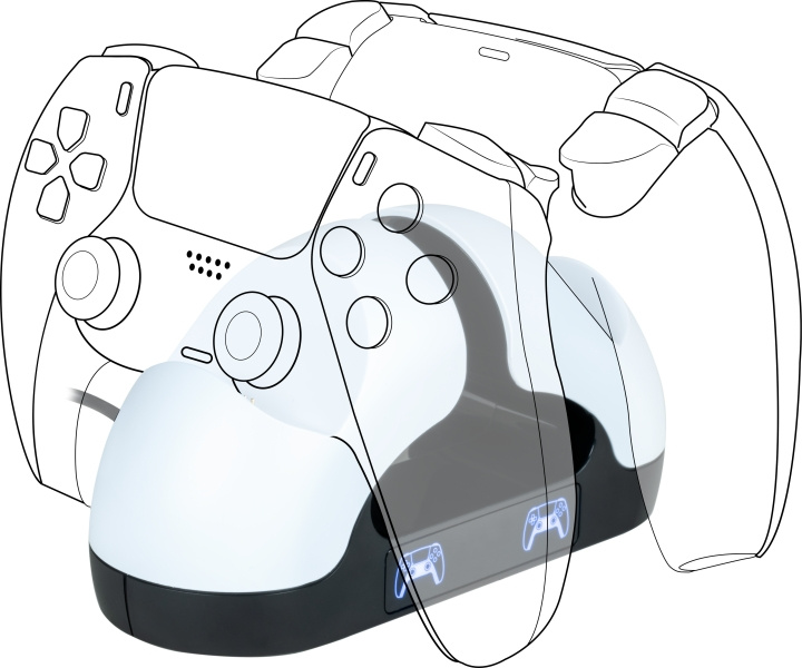 Bigben dobbel ladestasjon, PS5 i gruppen Elektronikk / TV-spill & tilbehør / Sony PlayStation 5 / Tilbehør hos TP E-commerce Nordic AB (C58058)