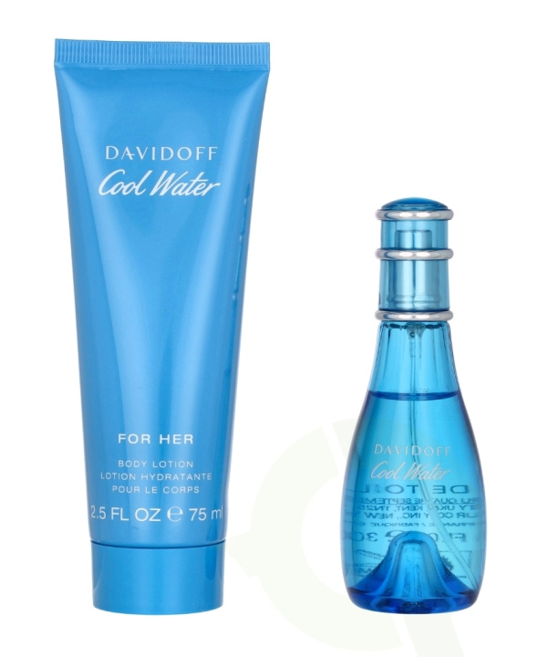 Davidoff Cool Water Woman Giftset 105 ml Edt Spray 30ml/Body Lotion 75ml i gruppen HELSE OG SKJØNNHET / Gavesett / Gavesett for henne hos TP E-commerce Nordic AB (C58287)