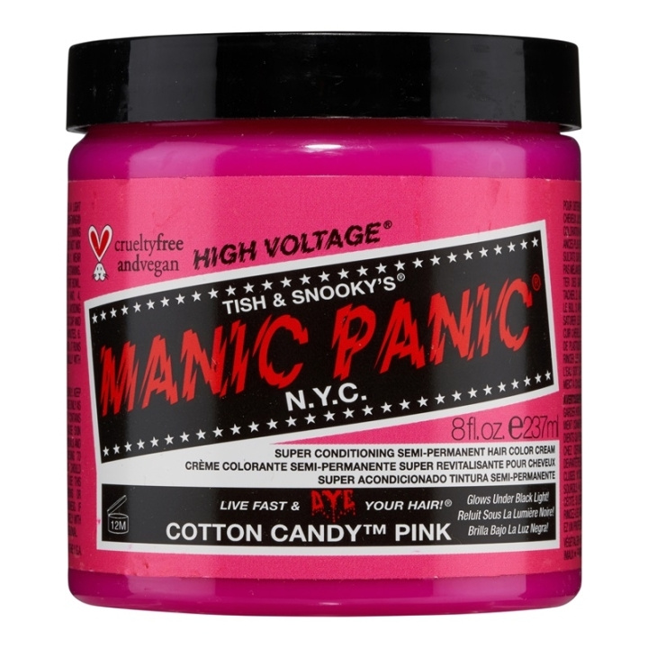 Manic Panic Cotton Candy Pink Classic Creme 237ml i gruppen HELSE OG SKJØNNHET / Hår & styling / Hårpleie / Hårfarge / Hårfarge & Fargebombe hos TP E-commerce Nordic AB (C58354)