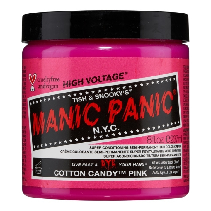 Manic Panic Cotton Candy Pink Classic Creme 237 ml i gruppen HELSE OG SKJØNNHET / Hår & styling / Hårpleie / Hårfarge / Hårfarge & Fargebombe hos TP E-commerce Nordic AB (C58354)