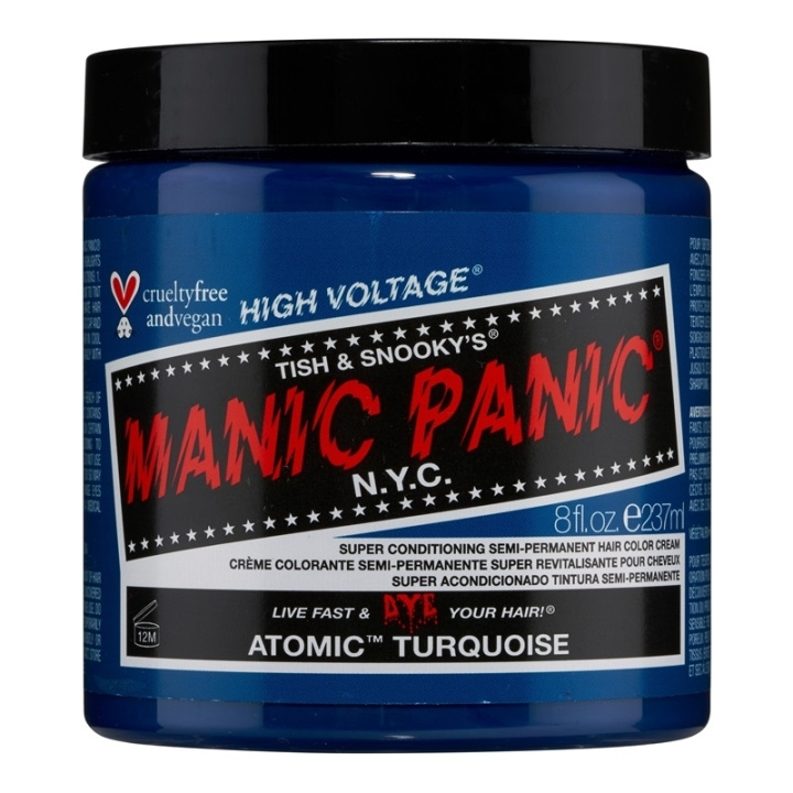 Manic Panic Atomic Turquoise Classic Creme 237ml i gruppen HELSE OG SKJØNNHET / Hår & styling / Hårpleie / Hårfarge / Hårfarge & Fargebombe hos TP E-commerce Nordic AB (C58357)