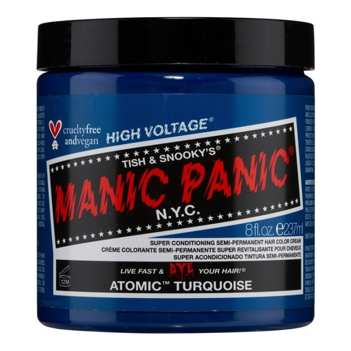 Manic Panic Atomic Turquoise Classic Creme 237 ml i gruppen HELSE OG SKJØNNHET / Hår & styling / Hårpleie / Hårfarge / Hårfarge & Fargebombe hos TP E-commerce Nordic AB (C58357)