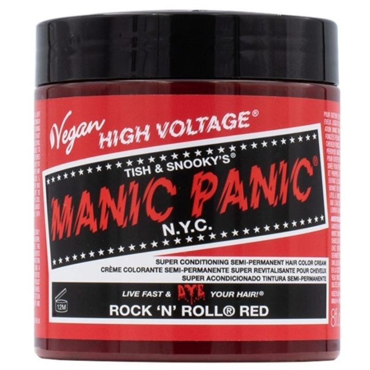Manic Panic Rock N Roll Red Classic Creme 237 ml i gruppen HELSE OG SKJØNNHET / Hår & styling / Hårpleie / Hårfarge / Hårfarge & Fargebombe hos TP E-commerce Nordic AB (C58358)