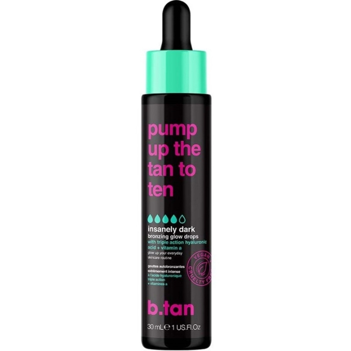 b.tan Pump Up The Tan To Ten Bronzing Glow Drops 30ml i gruppen HELSE OG SKJØNNHET / Hudpleie / Soling / Brun uten sol hos TP E-commerce Nordic AB (C58419)