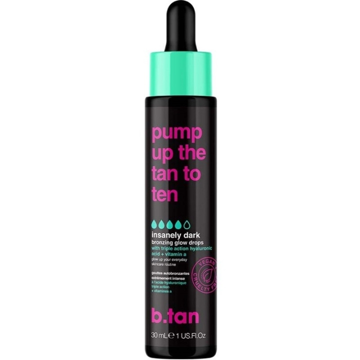 b.tan Pump Up The Tan To Ten Bronzing Glow Drops 30 ml i gruppen HELSE OG SKJØNNHET / Hudpleie / Soling / Brun uten sol hos TP E-commerce Nordic AB (C58419)