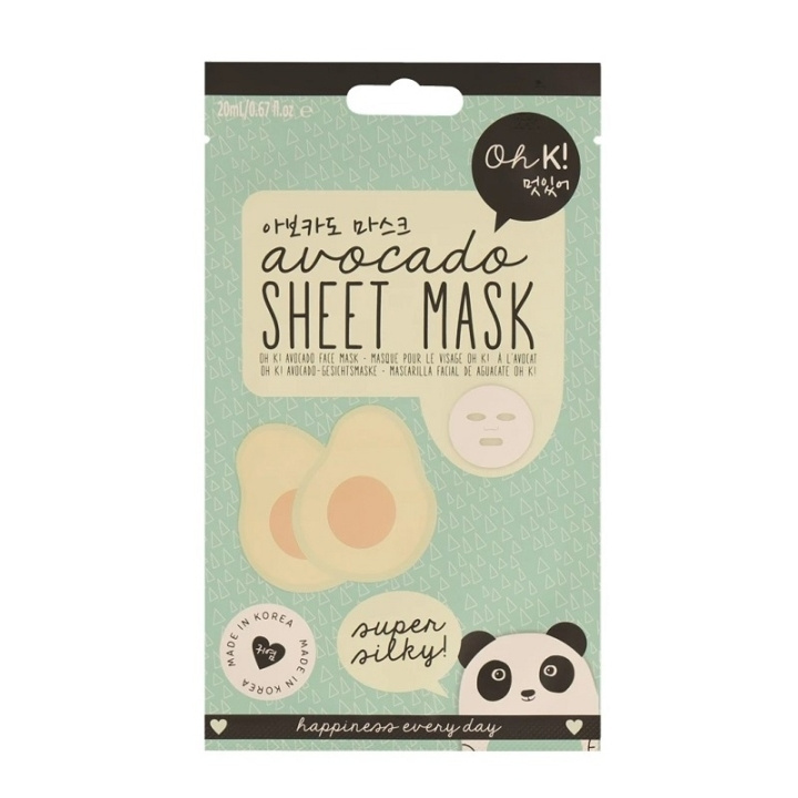 Oh K! Avocado Sheet Mask i gruppen HELSE OG SKJØNNHET / Hudpleie / Ansikt / Masker hos TP E-commerce Nordic AB (C58426)