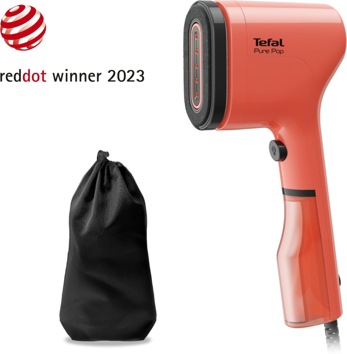 Tefal Pure Pop stoffdamper, rød i gruppen HJEM, HUS OG HAGE / Omsorg for klær (Finns inte riktigt något norskt ord för detta...) / Strykejern hos TP E-commerce Nordic AB (C58530)
