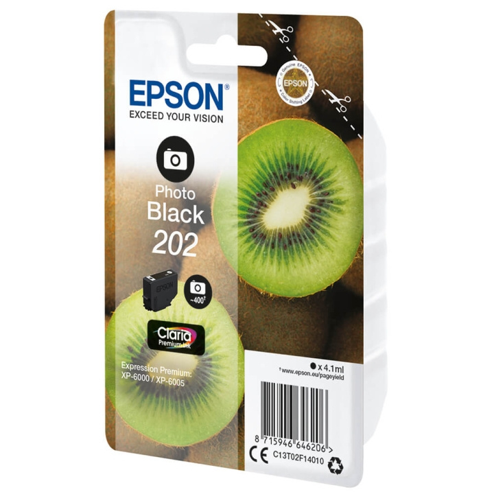 Epson Ink C13T02F14010 202 Photo Black Kiwi i gruppen Datautstyr / Skrivere og tilbehør / Blekk og toner / Blekkpatroner / Epson hos TP E-commerce Nordic AB (C58650)