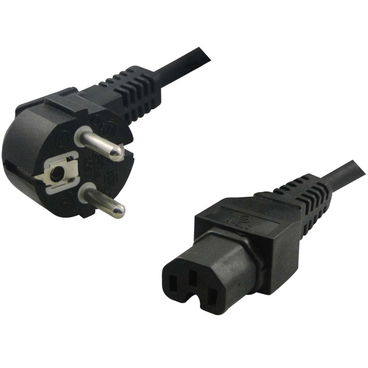 LogiLink Apparatkabel 90° - C15 Rett Svart 2m i gruppen Datautstyr / Kabler og adaptere / elektriske kabler hos TP E-commerce Nordic AB (C58669)