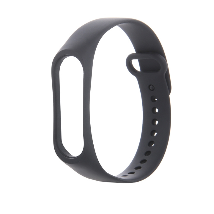 Armband i Silikon till Xiaomi Mi Band 3 / 4, Svart i gruppen SPORT, FRITID & HOBBY / Smartwatch og Aktivitetsmålere / Tilbehør hos TP E-commerce Nordic AB (C58802)