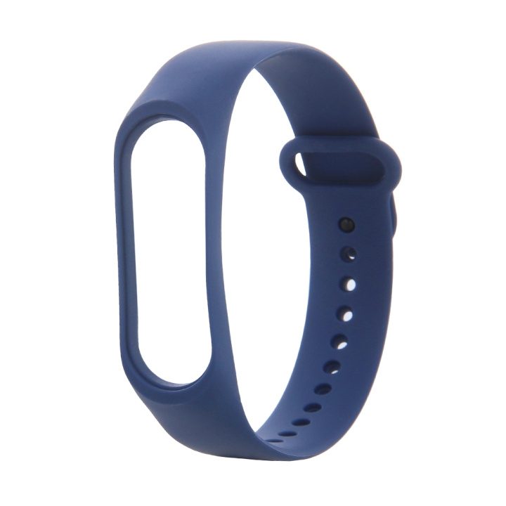 Armband i Silikon till Xiaomi Mi Band 3 / 4, Midnight blue i gruppen SPORT, FRITID & HOBBY / Smartwatch og Aktivitetsmålere / Tilbehør hos TP E-commerce Nordic AB (C58804)