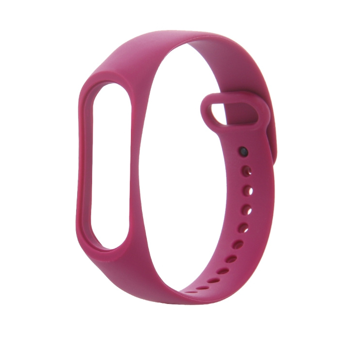 Silikonarmbånd for Xiaomi Mi Band 3/4, Bringebær i gruppen SPORT, FRITID & HOBBY / Smartwatch og Aktivitetsmålere / Tilbehør hos TP E-commerce Nordic AB (C58806)