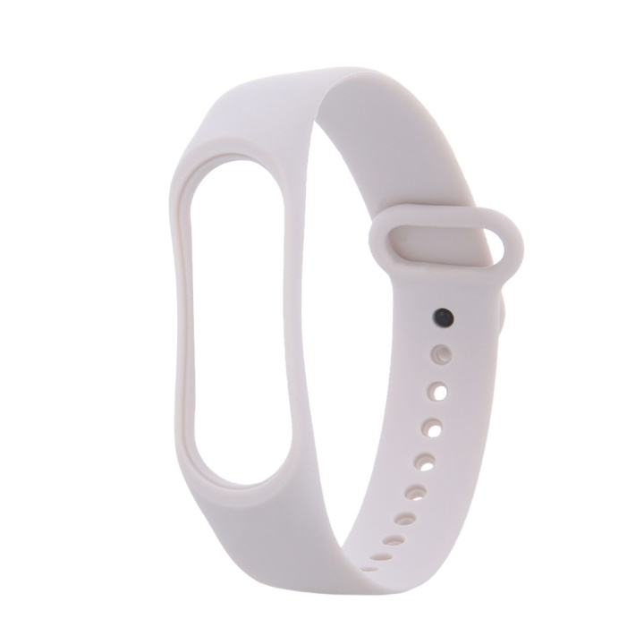 Armband i Silikon till Xiaomi Mi Band 3 / 4, Ivory i gruppen SPORT, FRITID & HOBBY / Smartwatch og Aktivitetsmålere / Tilbehør hos TP E-commerce Nordic AB (C58807)