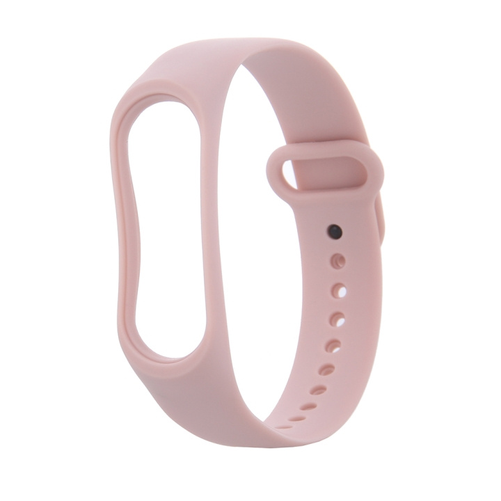 Silikonarmbånd for Xiaomi Mi Band 5 / 6, Pudderrosa i gruppen SPORT, FRITID & HOBBY / Smartwatch og Aktivitetsmålere / Tilbehør hos TP E-commerce Nordic AB (C58811)