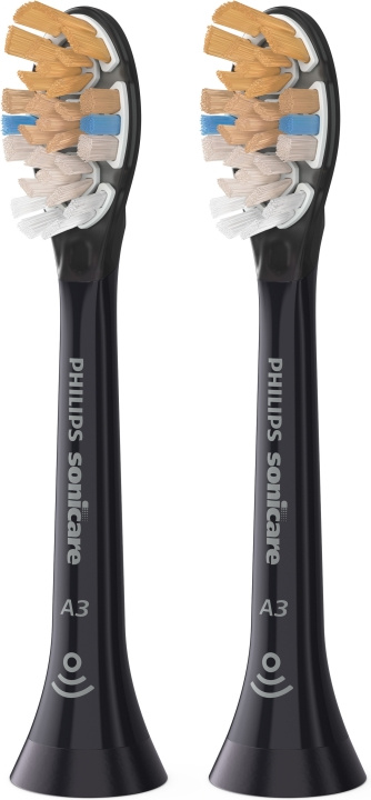 Philips A3 Premium All-in-One-børstehode, svart, 2 stk i gruppen HELSE OG SKJØNNHET / Munnpleie / Elektriske tannbørster tilbehør hos TP E-commerce Nordic AB (C58860)