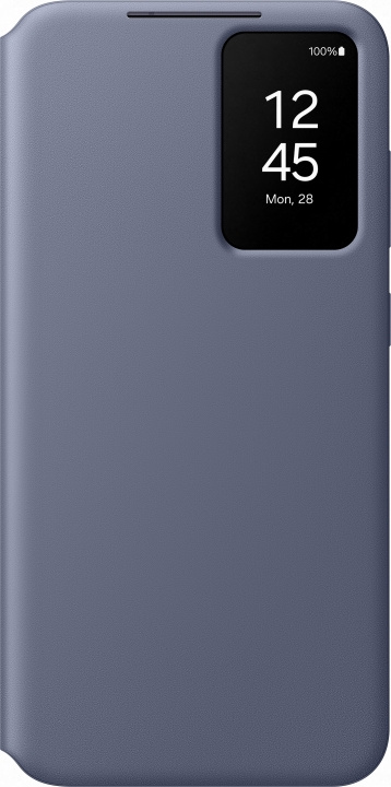 Samsung Galaxy S24+ Clear View lommebokveske, lilla i gruppen SMARTTELEFON & NETTBRETT / Mobilbeskyttelse / Samsung hos TP E-commerce Nordic AB (C58905)