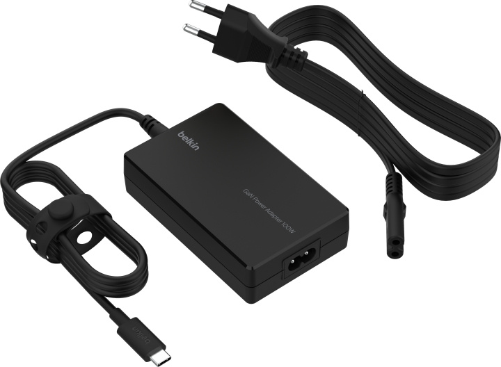 Belkin Connect USB-C Core GaN 100W nettlader, svart i gruppen Datautstyr / Bærbare datamaskiner og tilbehør / Lader / Vegglader / Universal hos TP E-commerce Nordic AB (C58916)