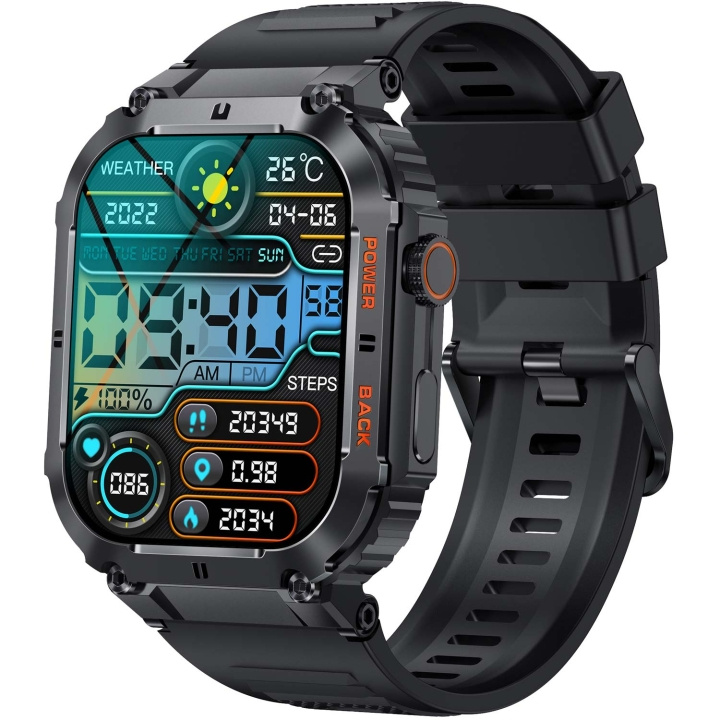 Denver SWC-191B Bluetooth SmartWatch med hjertefrekvens-, blodtrykks- og oksygensensor og samtalefunksjon i gruppen SPORT, FRITID & HOBBY / Smartwatch og Aktivitetsmålere / Aktivitetsmålere hos TP E-commerce Nordic AB (C58947)