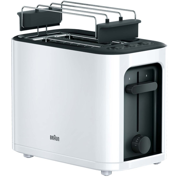 Braun Brødrister HT3010WH PurEase 2-skive i gruppen HJEM, HUS OG HAGE / Husholdningsapparater / Brødristere og toastjern / Brødristere hos TP E-commerce Nordic AB (C58959)