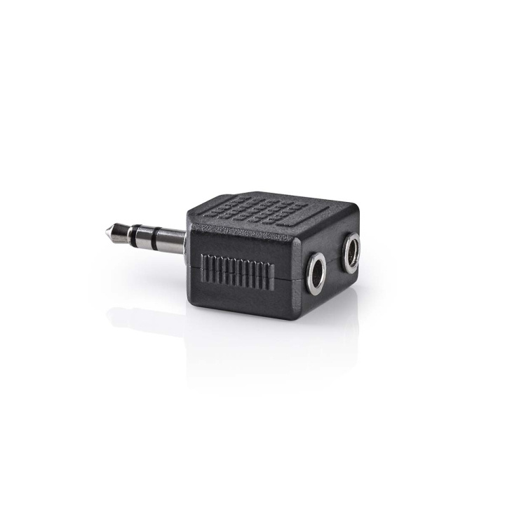 Nedis Stereo Audio Adapter | 3.5 mm Han | 2 stk. 3.5 mm, hunn | Nikkel belagt | Rett | ABS | Sort | 1 stk. | Boks i gruppen Elektronikk / Kabler og adaptere / Lyd analog / Adaptere hos TP E-commerce Nordic AB (C58974)
