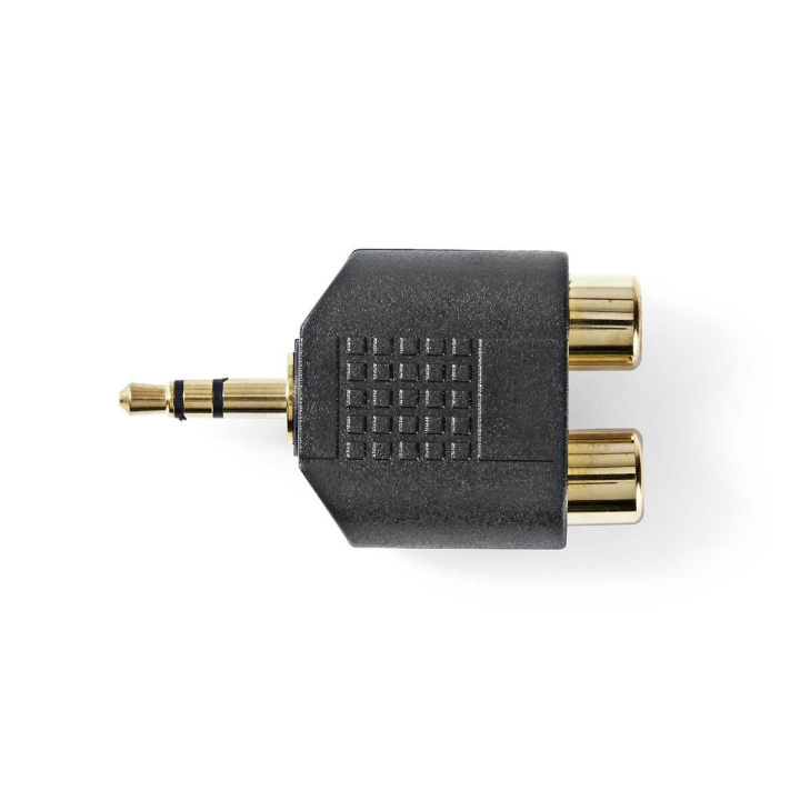 Nedis Stereo Audio Adapter | 3.5 mm Han | 2x RCA Hun | Gull belagt | Rett | ABS | Sort | 10 stk. | Konvolutt i gruppen Elektronikk / Kabler og adaptere / Lyd analog / Adaptere hos TP E-commerce Nordic AB (C58977)
