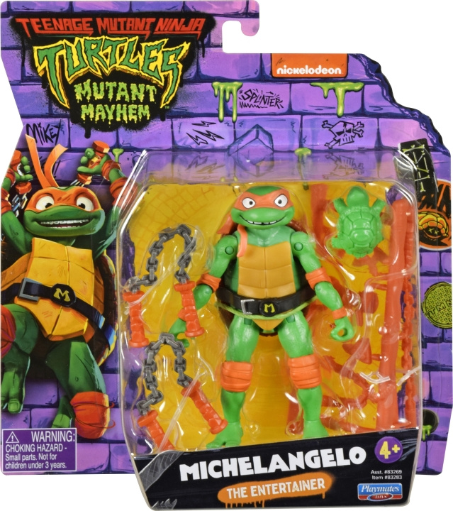 Teenage Mutant Ninja Turtles: Mutant Mayhem Michelangelo-figur i gruppen LEKER, BARN OG BABY / Leker / Figurer & miniatyrer hos TP E-commerce Nordic AB (C59136)