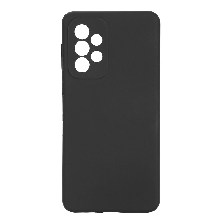 Essentials Samsung Galaxy A33 bakdeksel i silikon, svart i gruppen SMARTTELEFON & NETTBRETT / Mobilbeskyttelse / Samsung hos TP E-commerce Nordic AB (C59182)