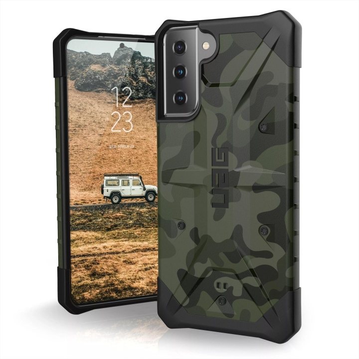 Urban Armor Gear Samsung Galaxy S21+ Pathfinder-deksel, Forest Camo i gruppen SMARTTELEFON & NETTBRETT / Mobilbeskyttelse / Samsung hos TP E-commerce Nordic AB (C59323)