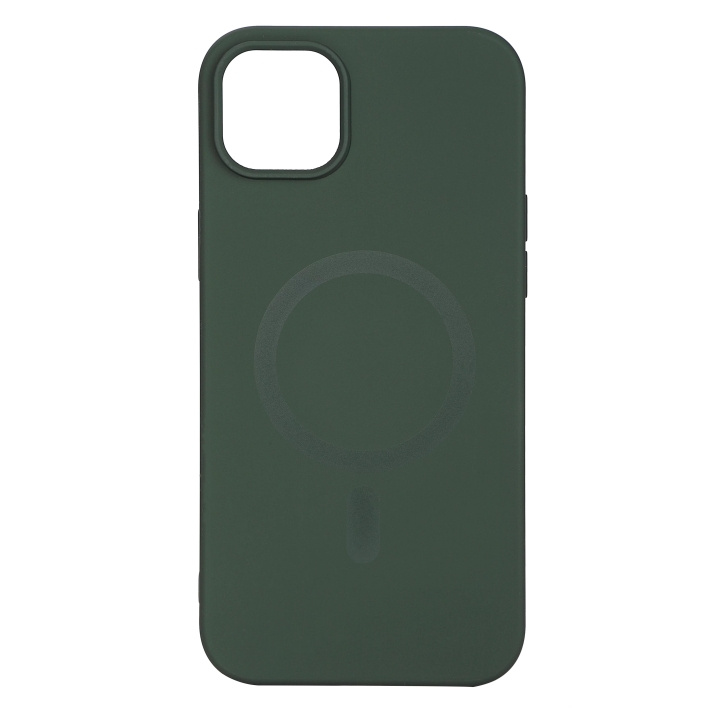 Essentials iPhone 14 Plus Silicone Mag back cover, Green i gruppen SMARTTELEFON & NETTBRETT / Mobilbeskyttelse / Apple / iPhone 14 hos TP E-commerce Nordic AB (C59514)