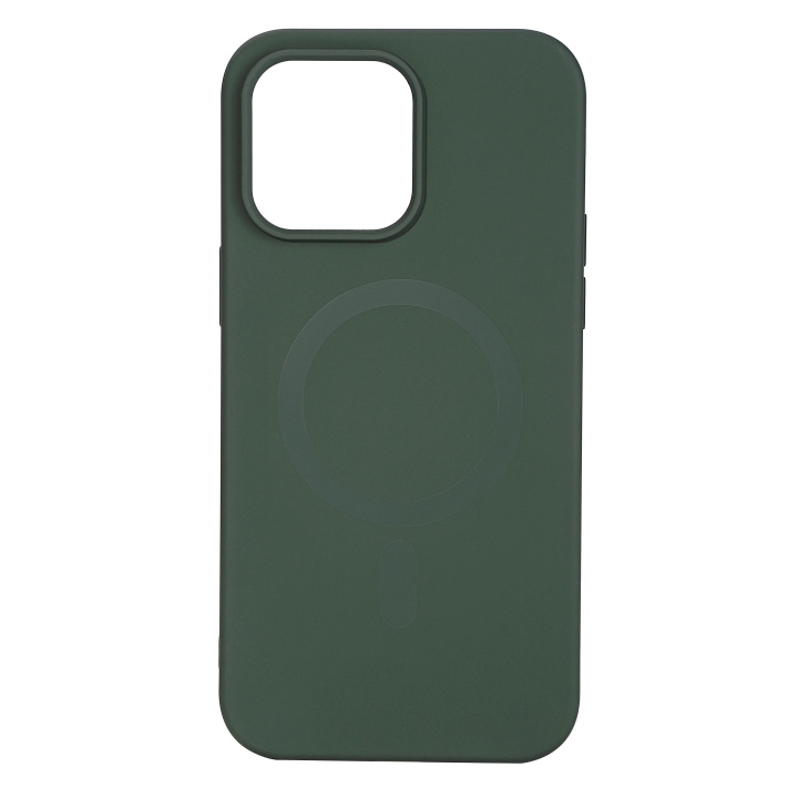 Essentials iPhone 14 Pro Max Mag bakdeksel i silikon, grønn i gruppen SMARTTELEFON & NETTBRETT / Mobilbeskyttelse / Apple / iPhone 14 hos TP E-commerce Nordic AB (C59520)