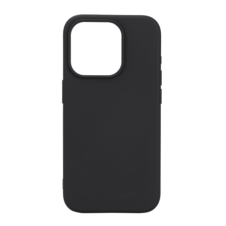 Essentials iPhone 15 Pro bakdeksel i silikon, svart i gruppen SMARTTELEFON & NETTBRETT / Mobilbeskyttelse / Apple / iPhone 15 hos TP E-commerce Nordic AB (C59544)