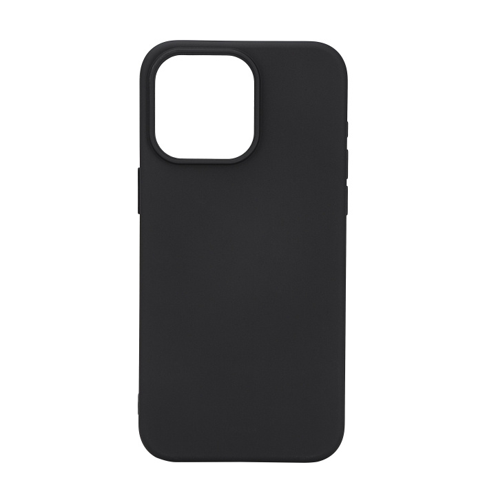Essentials iPhone 15 Pro Max bakdeksel i silikon, svart i gruppen SMARTTELEFON & NETTBRETT / Mobilbeskyttelse / Apple / iPhone 15 hos TP E-commerce Nordic AB (C59545)