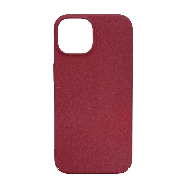 Essentials iPhone 15 sandsprengt bakdeksel, burgunder i gruppen SMARTTELEFON & NETTBRETT / Mobilbeskyttelse / Apple / iPhone 15 hos TP E-commerce Nordic AB (C59559)
