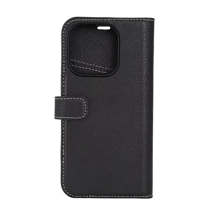 Essentials iPhone 15 Pro leather Mag wallet,detachable, magnetic, black i gruppen SMARTTELEFON & NETTBRETT / Mobilbeskyttelse / Apple / iPhone 15 hos TP E-commerce Nordic AB (C59570)