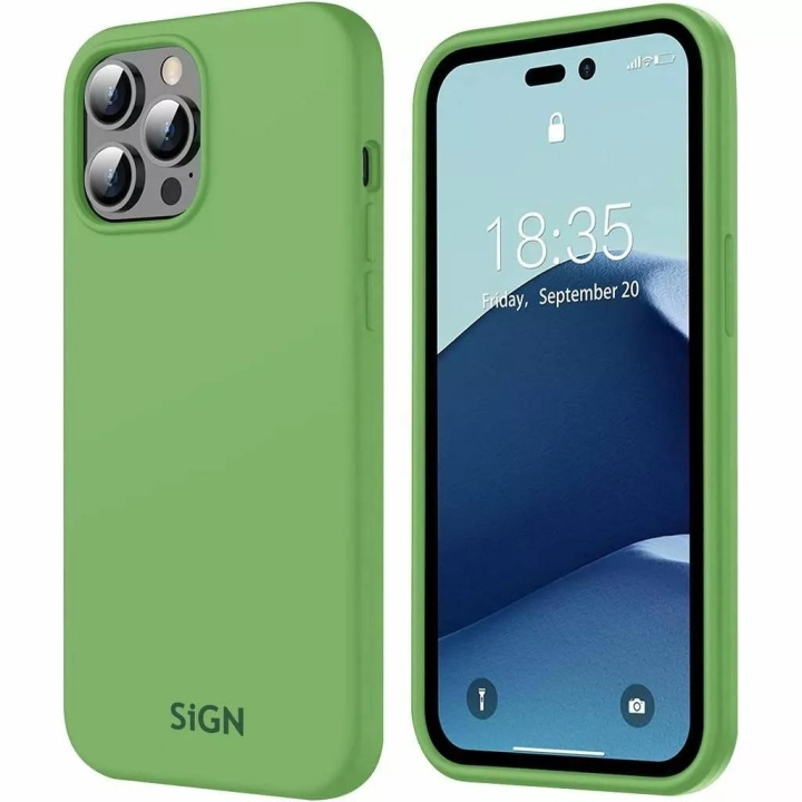 sign Liquid Silicone-etui for iPhone 14 Pro Max - Jade Green i gruppen SMARTTELEFON & NETTBRETT / Mobilbeskyttelse / Apple / iPhone 14 hos TP E-commerce Nordic AB (C59738)