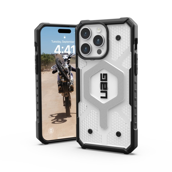 Urban Armor Gear iPhone 15 Pro Max Pathfinder Magsafe - Ice i gruppen SMARTTELEFON & NETTBRETT / Mobilbeskyttelse / Apple / iPhone 15 hos TP E-commerce Nordic AB (C59754)