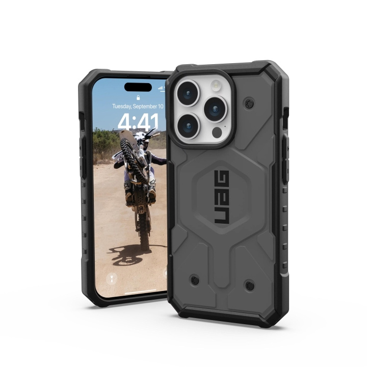 Urban Armor Gear iPhone 15 Pro Pathfinder Magsafe - Sølv i gruppen SMARTTELEFON & NETTBRETT / Mobilbeskyttelse / Apple / iPhone 15 hos TP E-commerce Nordic AB (C59769)