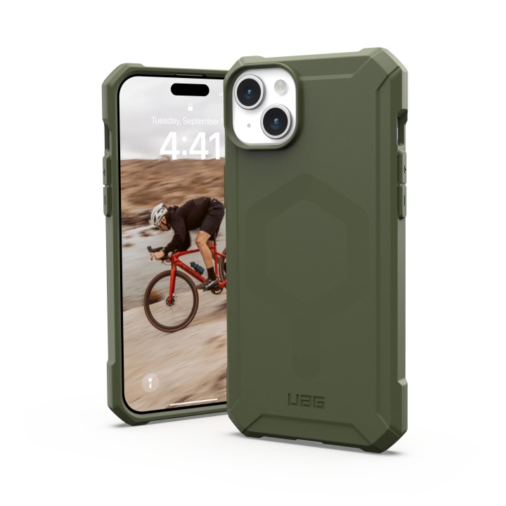 Urban Armor Gear iPhone 15 Plus Essential Armor Magsafe - Olive Drab i gruppen SMARTTELEFON & NETTBRETT / Mobilbeskyttelse / Apple / iPhone 15 hos TP E-commerce Nordic AB (C59780)