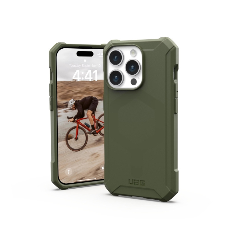 Urban Armor Gear iPhone 15 Pro Essential Armor Magsafe - Olive Drab i gruppen SMARTTELEFON & NETTBRETT / Mobilbeskyttelse / Apple / iPhone 15 hos TP E-commerce Nordic AB (C59781)
