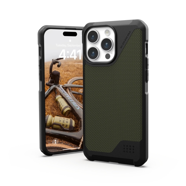 Urban Armor Gear iPhone 15 Pro Max Metropolis LT Magsafe - Kevlar Olive i gruppen SMARTTELEFON & NETTBRETT / Mobilbeskyttelse / Apple / iPhone 15 hos TP E-commerce Nordic AB (C59790)