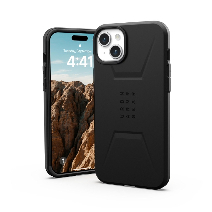 Urban Armor Gear iPhone 15 Plus Civilian Magsafe - Svart i gruppen SMARTTELEFON & NETTBRETT / Mobilbeskyttelse / Apple / iPhone 15 hos TP E-commerce Nordic AB (C59806)