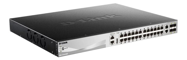 D-Link 24 x 10/100/1000BASE-T PoE ports (370W budget) Layer 3 i gruppen Datautstyr / Nettverk / Switcher / 10/100/1000Mbps hos TP E-commerce Nordic AB (C59844)