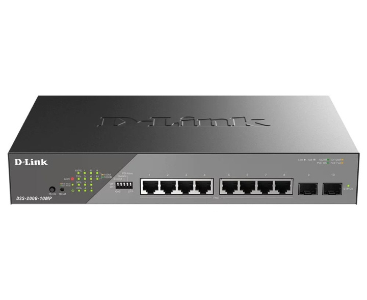 D-Link 10-port Gigabit Ethernet PoE+ overvåkingsbryter i gruppen Datautstyr / Nettverk / Switcher hos TP E-commerce Nordic AB (C59847)