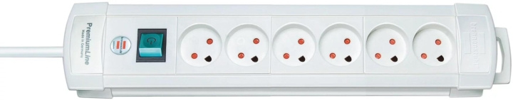 Brennenstuhl 6 way Extension Socket, Earthed, 3m, White i gruppen HJEM, HUS OG HAGE / El og belysning / Grenuttak hos TP E-commerce Nordic AB (C59873)