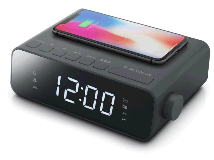 MUSE M-175 WI Clock radio FM wireless charge i gruppen Elektronikk / Lyd & Bilde / Hjemmekino, HiFi og bærbar / Radio & Vekkerklokker / Radio hos TP E-commerce Nordic AB (C59949)