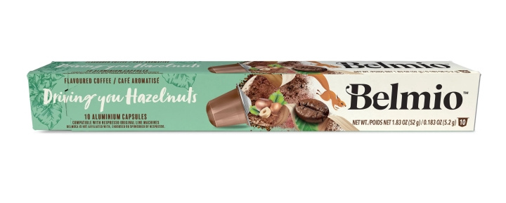 belmio Espresso Hazelnut flavour, KORT DATUM i gruppen HJEM, HUS OG HAGE / Husholdningsapparater / Kaffe og espresso / Kaffekapsler hos TP E-commerce Nordic AB (C59974)